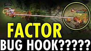 BUG HOOK 7.27!! WTF CRAZY MAX RANGE HOOK BY FACTOR PUDGE | GENIUS PUDGE