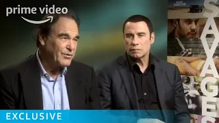 SAVAGES Interview: John Travolta, Salma Hayek and Benicio Del Toro | Prime Video