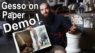 How I Apply Gesso on Paper to Paint With Oils. Cesar Santos vlog 094
