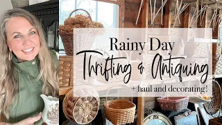 Rainy Day Thrifting and Antiquing | Thrift and Antique Haul | 2024