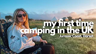 My FIRST TIME camping in the UK! Jurassic Coast, Dorset 🏕️🇬🇧