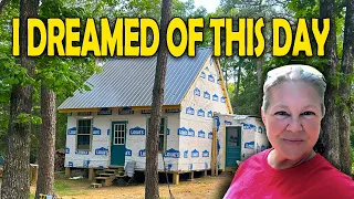 THIS IS AMAZING! Roof Metal is Done on The Tiny House that Grandma Built