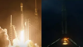 SpaceX Starlink 164 launch and Falcon 9 first stage landing, 13 May 2024