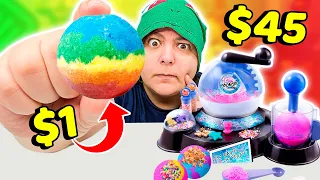 I Try 1$ Dollar Store VS $45 Expensive Bath Bomb Kit