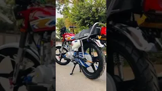 honda cg 125 modified alloys rims 😍😍 | Honda 125 Decoration |#honda125 |#alloywheels |#shorts