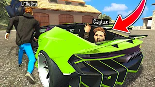 Staying Overnight In Little Brothers SUPERCAR Without Him KNOWING.. (GTA 5 RP)