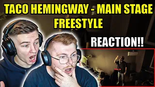 INSANE!!! TACO HEMINGWAY - MAIN STAGE FREESTYLE - REACTION/REAKCJA!!