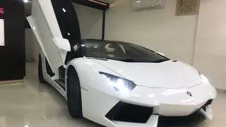 Lamborghini Aventador Roadster startup and walk around video|Bangalore|Supercarinvaders