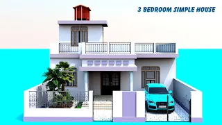 3 बैडरूम साधारण घर का नक्शा | 35x55 Home Plan With 3 Bedrooms | @lshomedesign