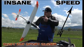 INSANE SPEED TOPRC Swift 64mm EDF Sport glider 1200mm EPO PNP Maiden flight