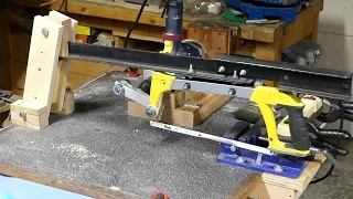 shop made drill power hacksaw-test cut