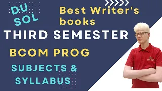 DU SOL - Bcom Prog - 3rd Semester Subjects & Syllabus - Best Writer's Books