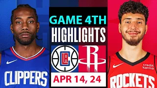 Los Angeles Clippers Vs Houston Rockets 4TH Qtr APR 14,2024| NBA Season