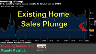 Housing Bubble 2.0 - Existing Home Sales Plunge to Lowest Level Since the Last Housing Crisis (2008)