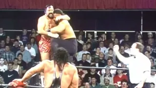 A Tough Day at the Office for Rick Steiner Courtesy of the Faces of Fear - Barbarian & Meng