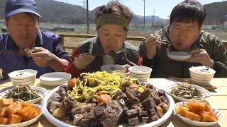 역시 한우다~ [[한우갈비찜(Galbi-jjim)]] 요리&먹방!! - Mukbang eating show