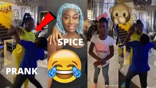 SPICE KIDS DID A PRANK ON HER 😂😂HER SON WAS GOING TO GET IT U BETTER RUN 😩😂😂😂🤦🏽‍♂️😭