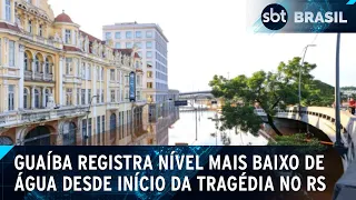 Nível do Guaíba chega a 3,72 metros, o mais baixo desde início da tragédia | SBT Brasil (28/05/24)