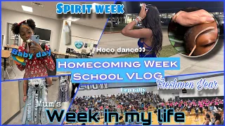 HOMECOMING WEEK SCHOOL VLOG: spirit week, hoco dance, peprally, preparations & more👀‼️(Freshmen Yr)