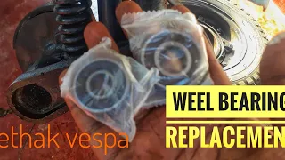 How to replace Vespa/Chetak front weel bearing racer #vespa #scooter #bike #chetak  #bajaj