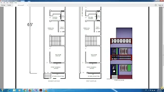 14'6"X 65'0"WEST FACING 3-BHK HOUSE PLAN