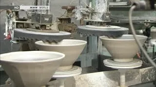 how elegant Japanese dishware produced كيفية صناعة الاطباق اليابانية الفاخرة