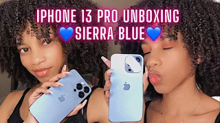 iPHONE 13 PRO SIERRA BLUE UNBOXING | Testing the Camera + Set Up