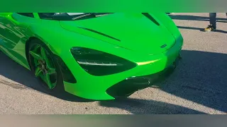 cj on 32s outrageous green Mclaren on forgiatos