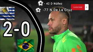 Uruguay 2-0.Brasil,con goles de Darwin Núñez y De la cruz Urugay se impone antes,Brasil.