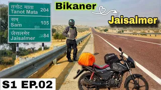 A Journey Through Rajasthan's Beauty - Bikaner to Jaisalmer Motorcycle Road Trip [S1 - EP.2 ]