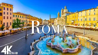 FLYING OVER ROMA, ITALY (4K UHD) - Relaxing Music Along With Beautiful Nature Videos - 4K Video HD