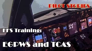 B737 Simulator training: GPWS and TCAS maneuvers