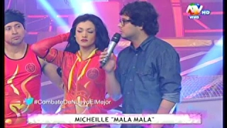 COMBATE 01/12/14 MICHEILLE MALA MALA  LLEGA TARDE Y ANDRE SE QUEJA