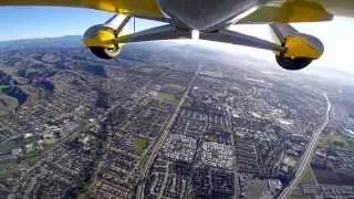 Ultralight trike flying through Turbulent Air