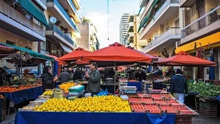 ГРЕЦИЯ АФИНЫ БАЗАР ЦЕНЫ НА ПРОДУКТЫ. ВИДЕО ШОК СИЛЬНЫЙ ГРАД!