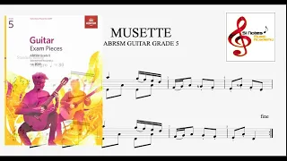 MUSETTE - ARSM Guitar Grade 5 - With and Without Tablature