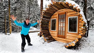 Building a Log Sauna in the Forest (at the Off Grid Cabin) - Part 1