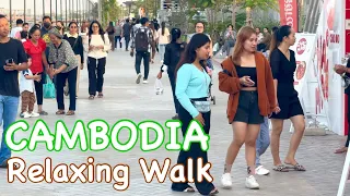 Cambodia Relaxing 4K Walk - Phnom Penh City Walking Tour 2024