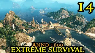 FLEET BUILDING  - Anno 1800 EXTREME #14 New City Survival with HARD Boosted AI