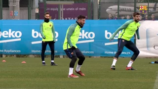 FC Barcelona training session: Last training session before the trip to Eibar