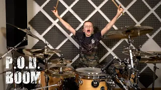 P.O.D. - Boom - Drum Cover Playthrough by Nikodem Hodur age 12