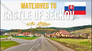 Driving in Slovakia 🇸🇰 from Matejovec to Castle of Beckov in November 2023.