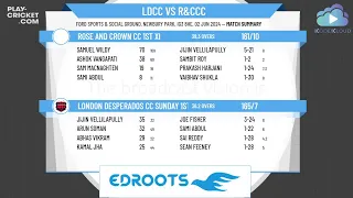 London Desperados CC Sunday 1st XI v Rose and Crown CC 1st XI