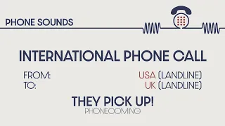 International phone call 03. From USA to UK. Call-progress tones. DTMF signals. Sound effects. SFX