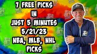 NBA, MLB, NHL  Best Bets for Today Picks & Predictions Sunday 5/21/23 | 7 Picks in 5 Minutes