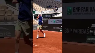 Jannik Sinner First Practice at Roland Garros 2023 #shorts