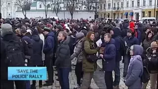 'Save the Police' Rally: Hundreds rally in support of Ukraine’s new police force