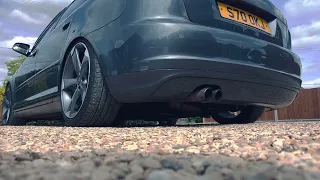 Audi A3 8p 2.0 TDI custom exhaust Decat straight pipe sound nice coooo