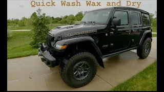 How to wash, wax, and dry a black vehicle fast. #jeep #wrangler #392 #howto #rubicon #makita