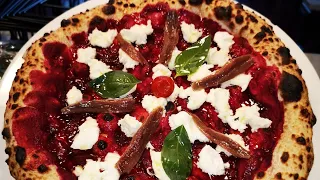 How To make Pizza Napolitana with Beetroot Sauce, Buffalo Cheese and  Anchovies